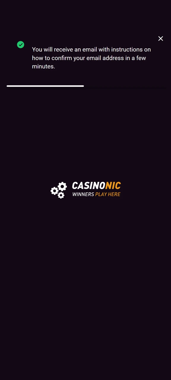 Open the confirmation email sent and verify your account.