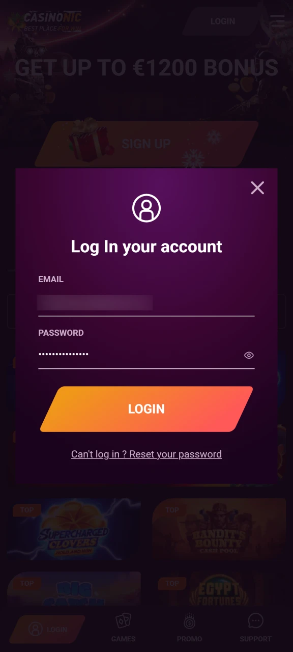 Log in to your account and set deposit limits.