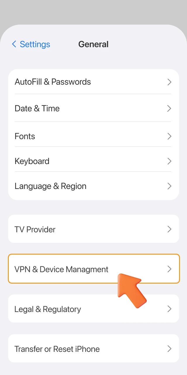 Mark the Casinonic profile as trusted.